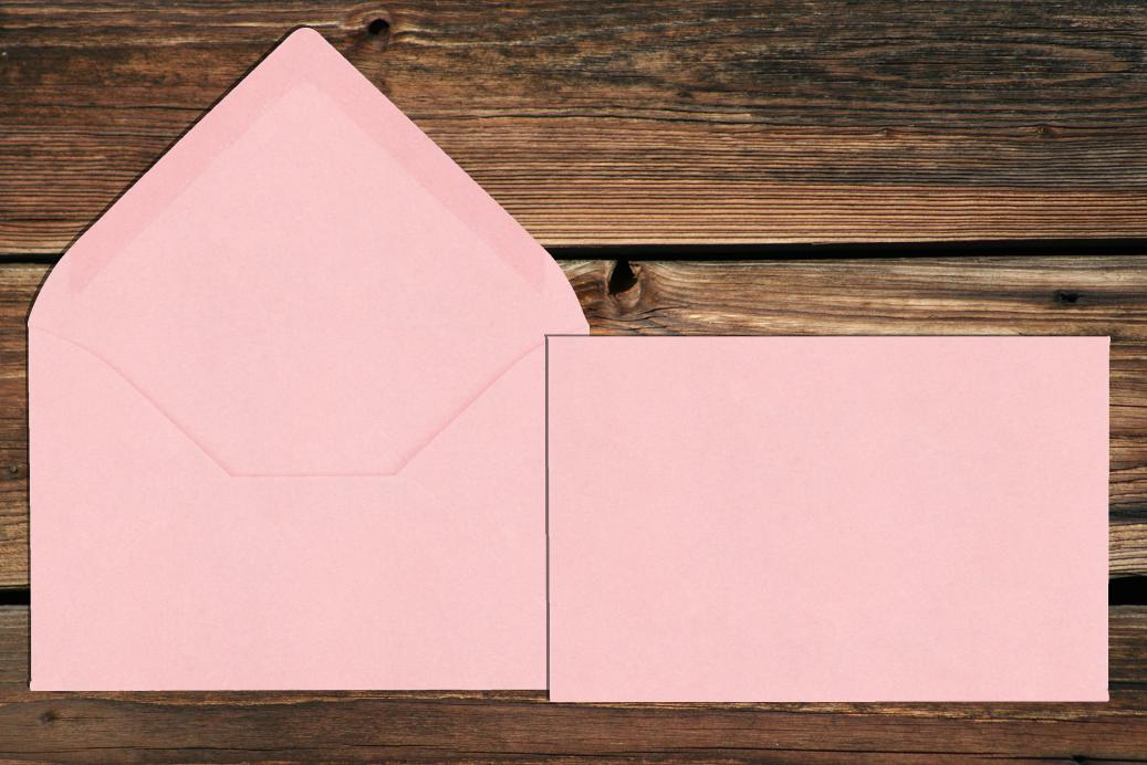 Briefhüllen 90x140 mm Nassklebend Hellrosa 120 g/qm